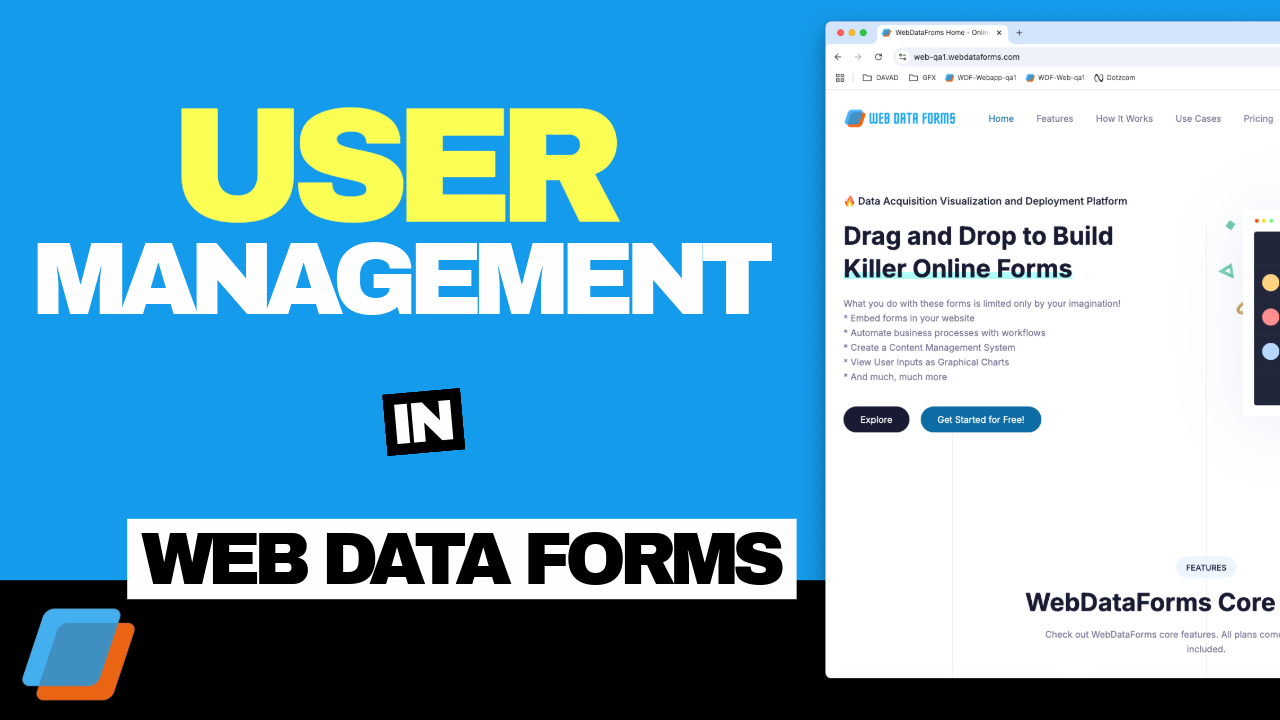 User Management in Web Data Forms